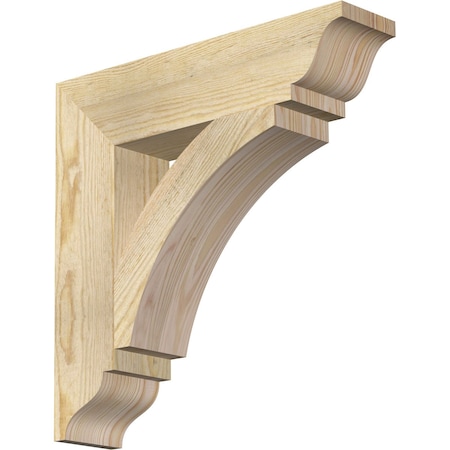 Ekena Millwork Thorton Traditional Rough Sawn Bracket, Douglas Fir, 4"W x 18"D x 18"H BKT04X18X18THR01RDF